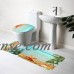 3pcs Non-Slip Bathroom Set Pedestal Rug + Toilet Lid Cover + Floor Mat Bath Mats Set Shell Pebble Cobblestone   